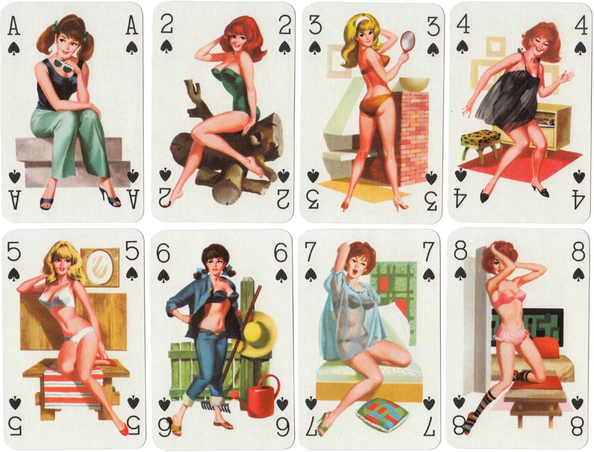 Römihártya pin-up deck from Hungary, c.1975-85