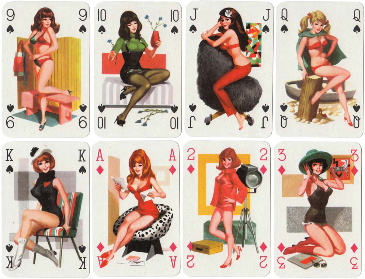 Römihártya pin-up deck from Hungary, c.1975-85