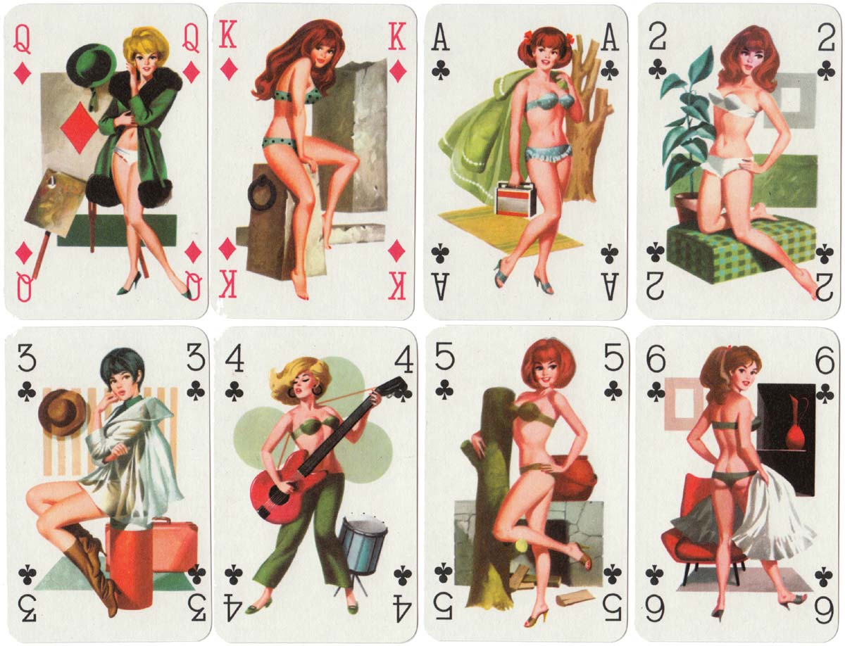 Römihártya pin-up deck from Hungary, c.1975-85