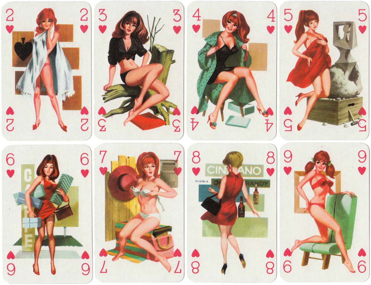 Römihártya pin-up deck from Hungary, c.1975-85