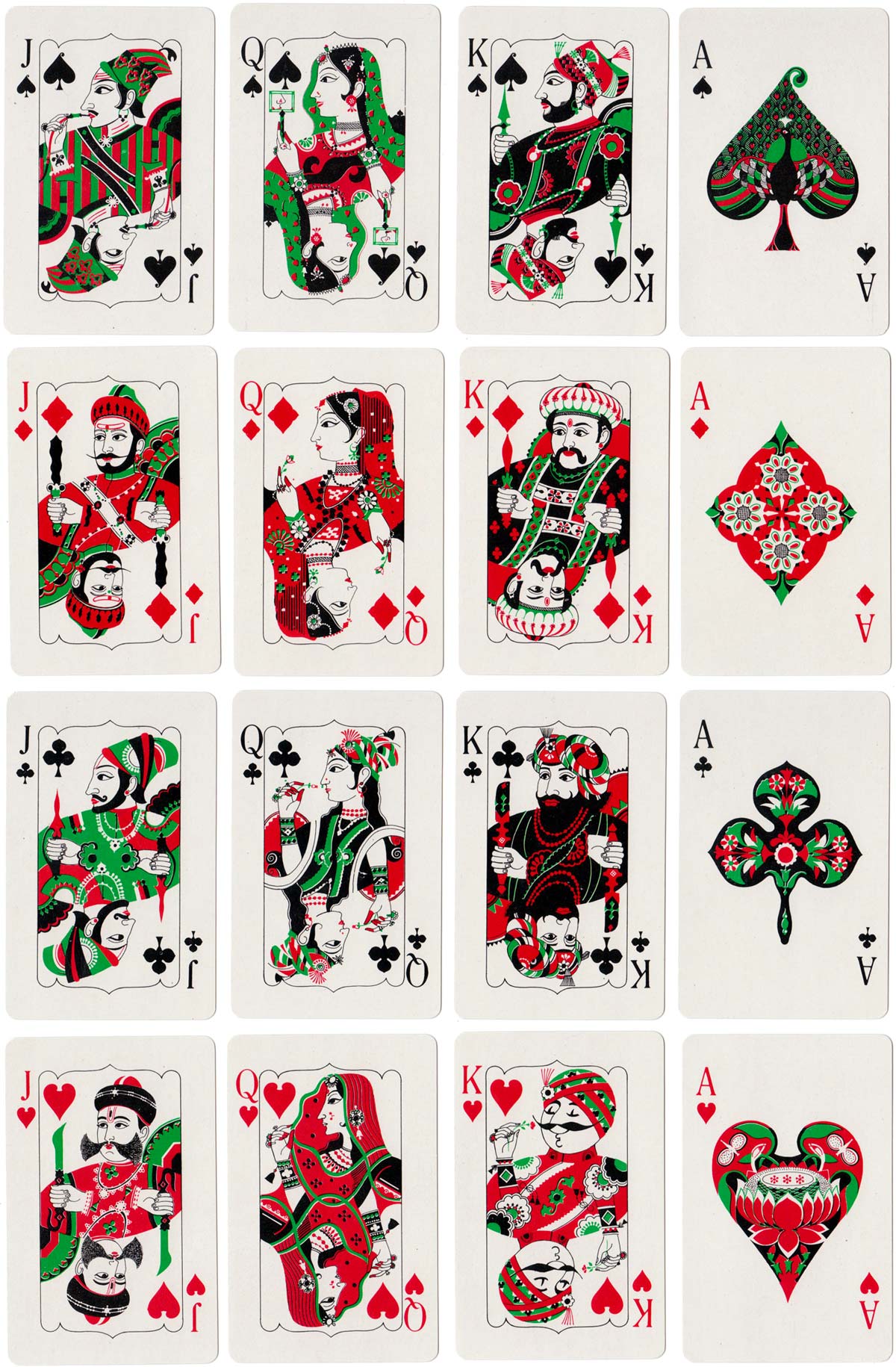 ‘Air India’ playing cards, made in India by Playwell Playing Card Co., c.1980