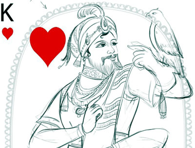 artwork from Bharata Playing Cards, 2018 artwork from Bharata Playing Cards, 2018