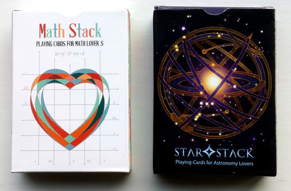 “Math Stack” and “Star Stack” educational playing cards published by EduStack, 2015