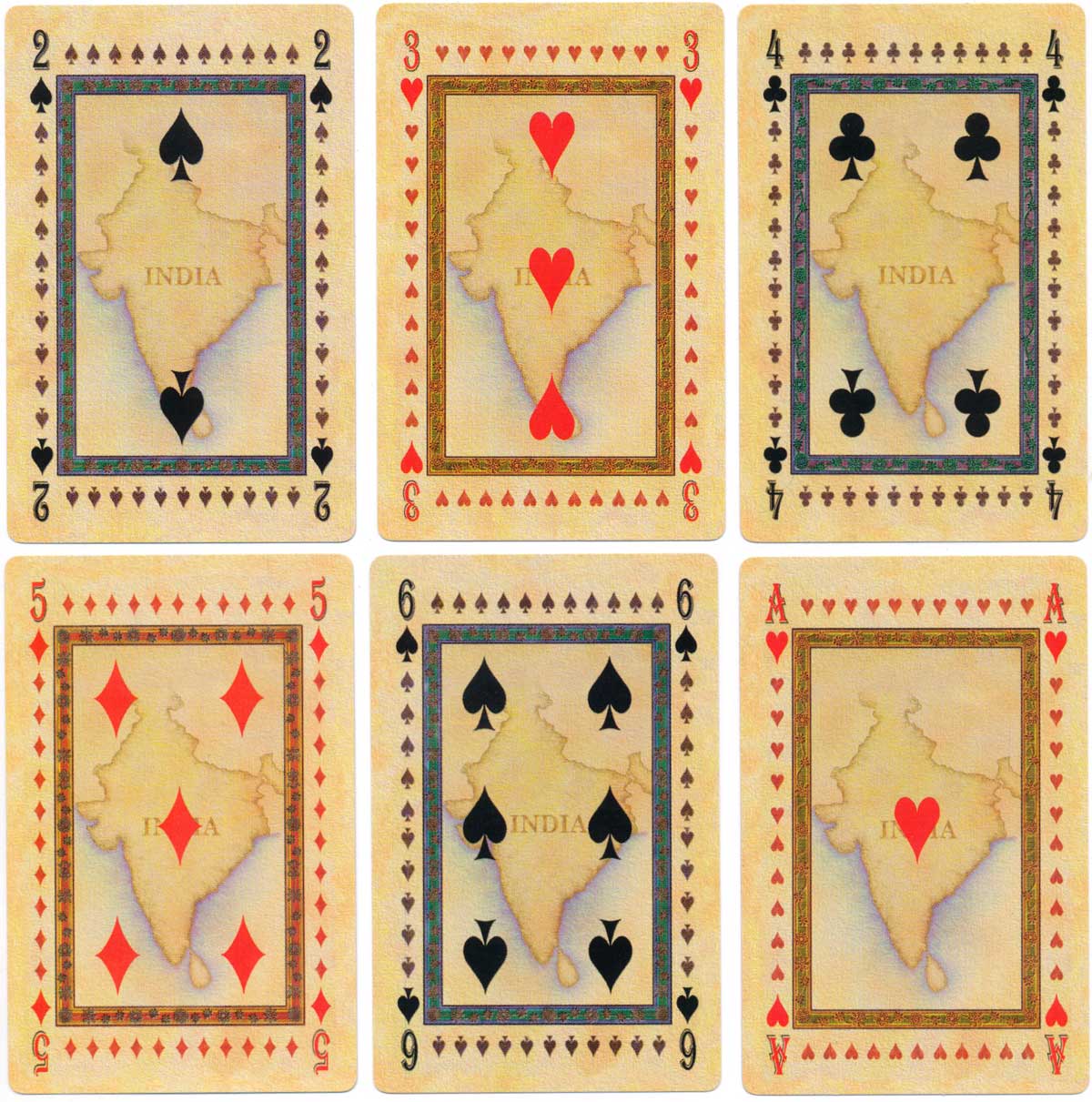 SiRen International playing cards based on traditional style of Indian miniature painting, 1998
