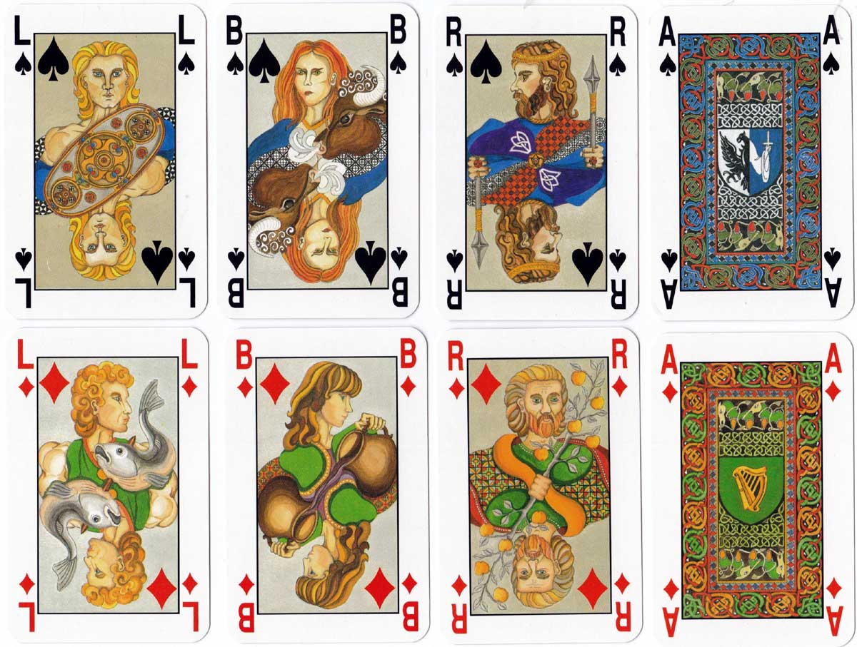 Irish Legendary playing cards designed by Rachel Arbuckle, 1990 Irish Legendary playing cards designed by Rachel Arbuckle, 1990