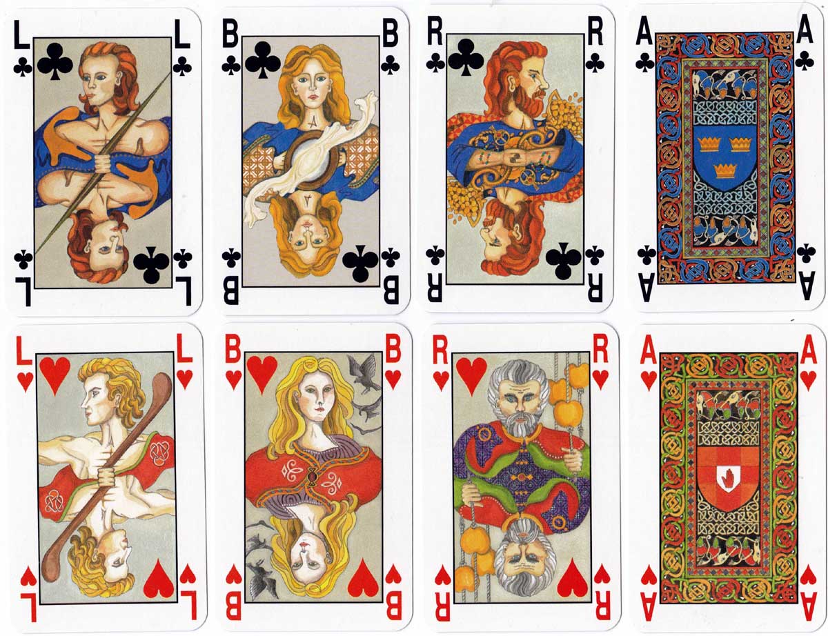 Irish Legendary playing cards designed by Rachel Arbuckle, 1990