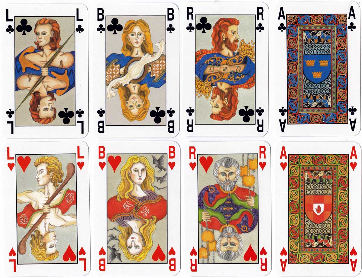 Irish Legendary playing cards designed by Rachel Arbuckle, 1990 Irish Legendary playing cards designed by Rachel Arbuckle, 1990