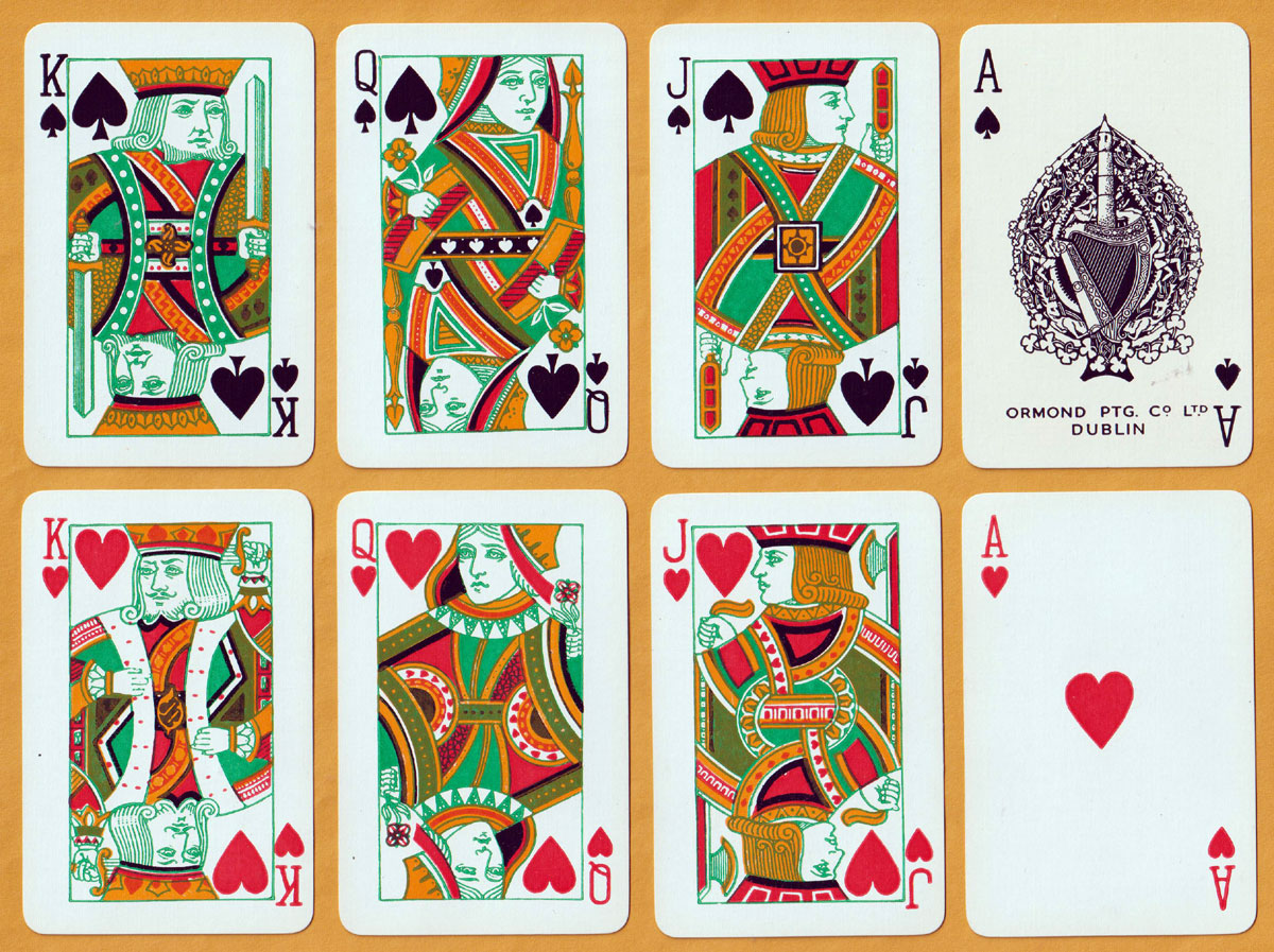 Revokno playing cards made by Ormond Ptg. Co. Ltd., Dublin, Ireland, c1935