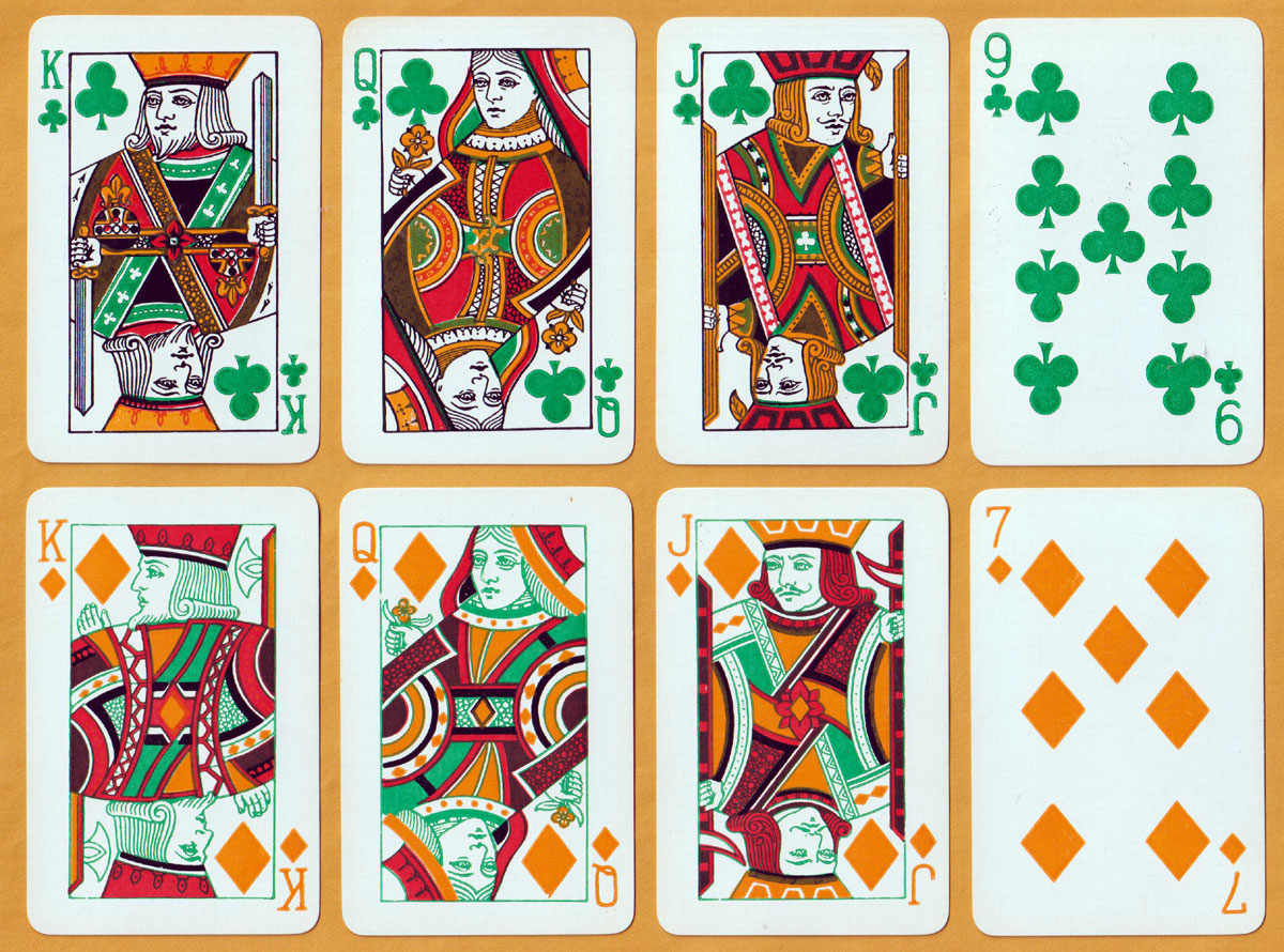 Revokno playing cards made by Ormond Ptg. Co. Ltd., Dublin, Ireland, c1935