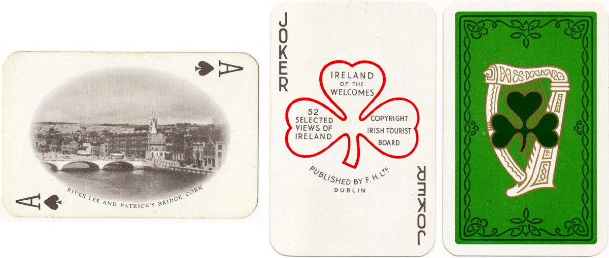 Selected views of Ireland Souvenir playing cards published by the Irish Tourist Board, F. H. Ltd, Dublin, later 1950s