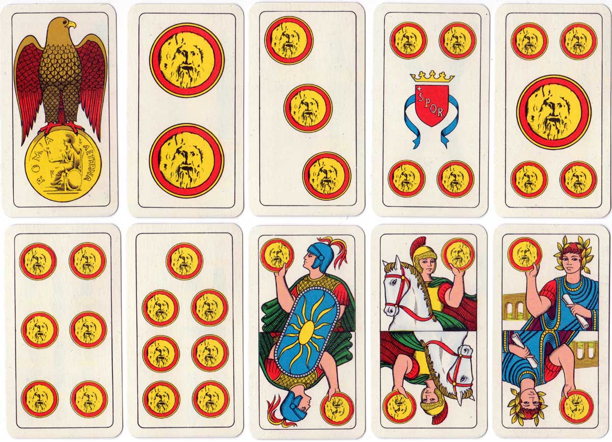 Carte Romane designed by Giorgio Pessione for Capitol Carta Roma, 1973 Carte Romane designed by Giorgio Pessione for Capitol Carta Roma, 1973