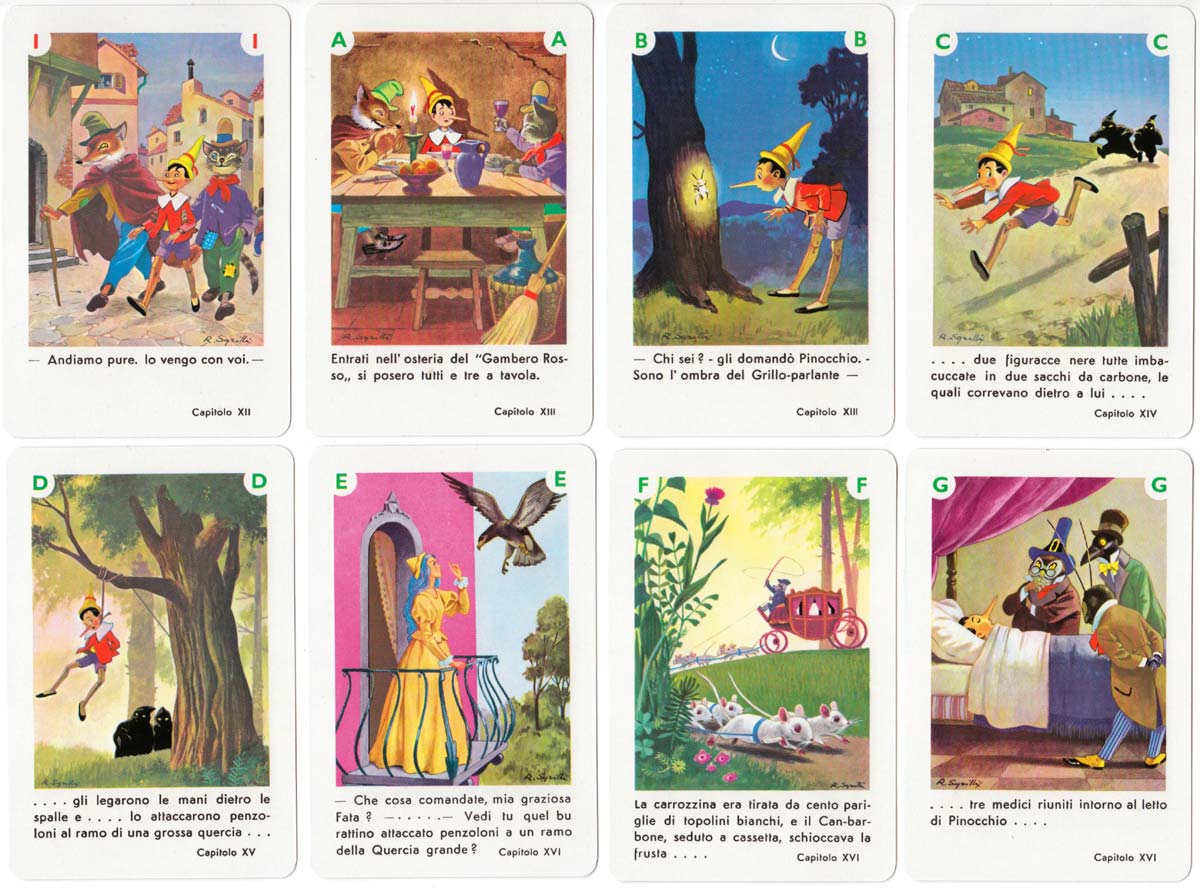 Pinocchio card game produced by Dal Negro, c.1980