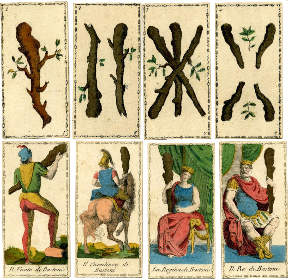 Neoclassical Empire-style Tarocchi cards by Ferdinando Gumppenberg, Milan, c.1810 © The Trustees of the British Museum