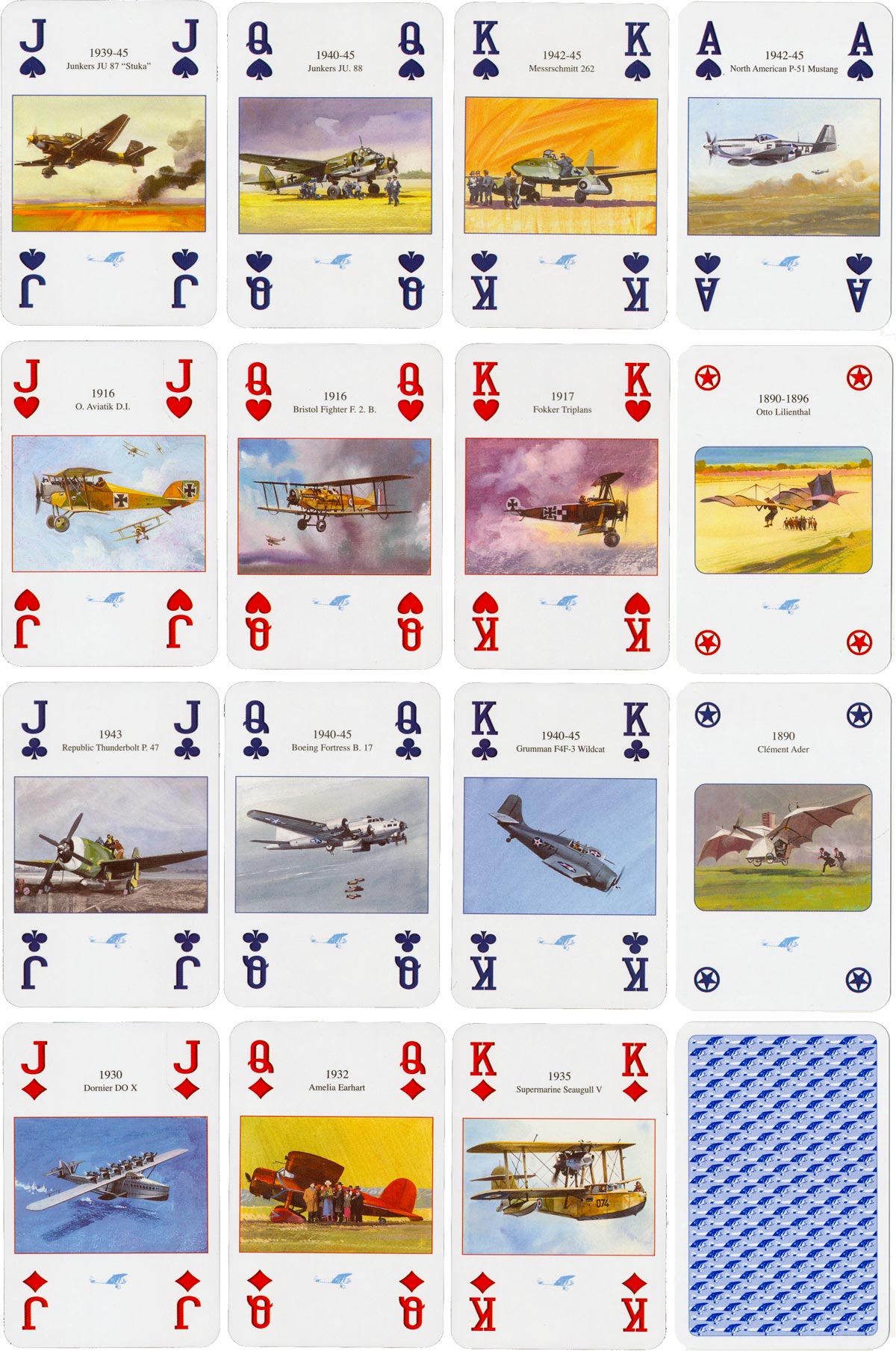 “History of Aviation” playing cards published by Lo Scarabeo (2003)