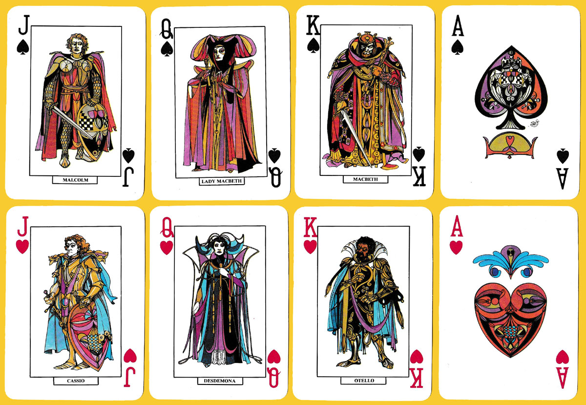 San Paolo Shakespeare playing cards made by Masenghini of Bergamo for San Paolo Instituto Bancario, 1978