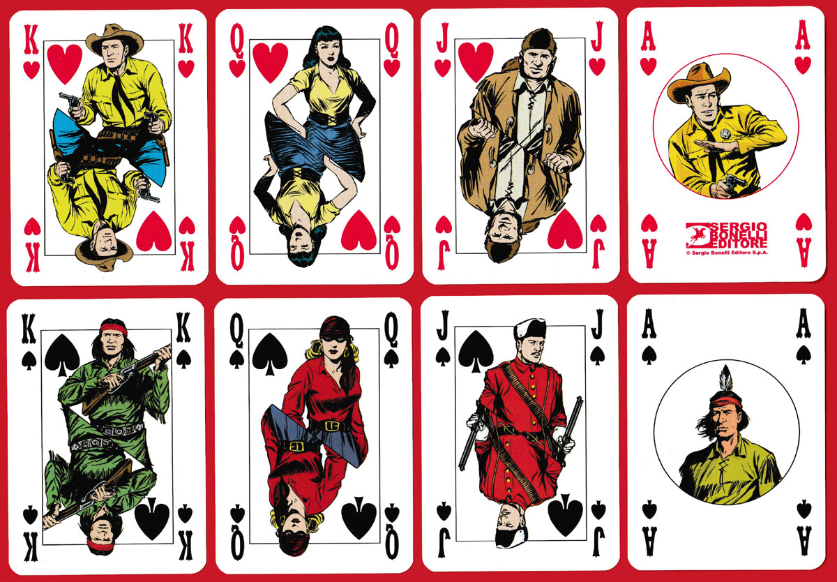 ‘Le carte di Tex’ playing cards made by Modiano, Trieste, for Sergio Bonelli Editore, Milan, Italy, 2017
