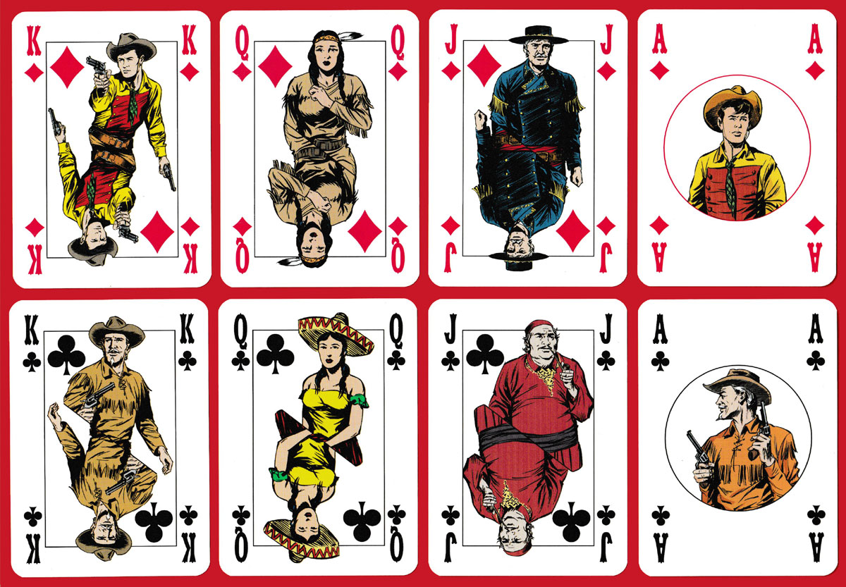 ‘Le carte di Tex’ playing cards made by Modiano, Trieste, for Sergio Bonelli Editore, Milan, Italy, 2017