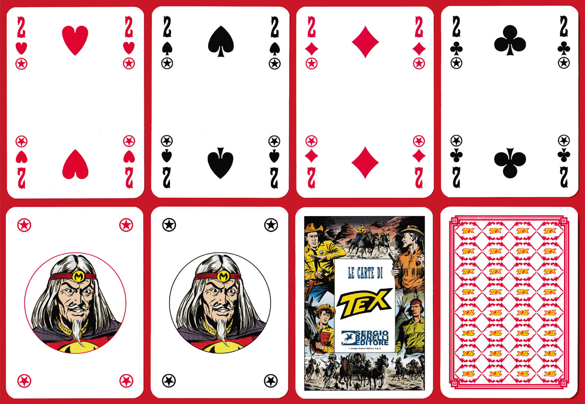 ‘Le carte di Tex’ playing cards made by Modiano, Trieste, for Sergio Bonelli Editore, Milan, Italy, 2017
