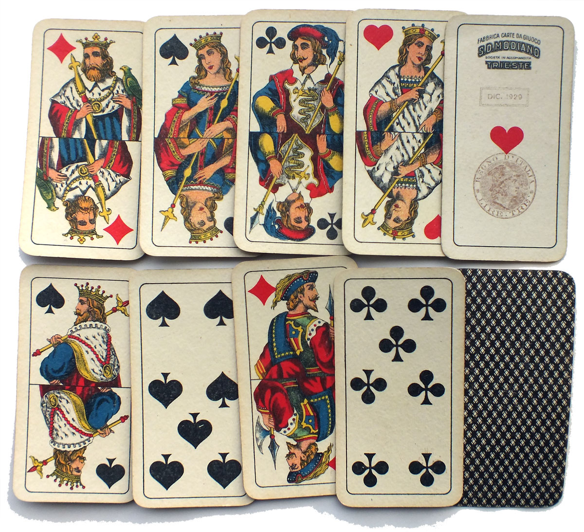 double-ended Lombard pattern pack by S.D. Modiano, c.1929