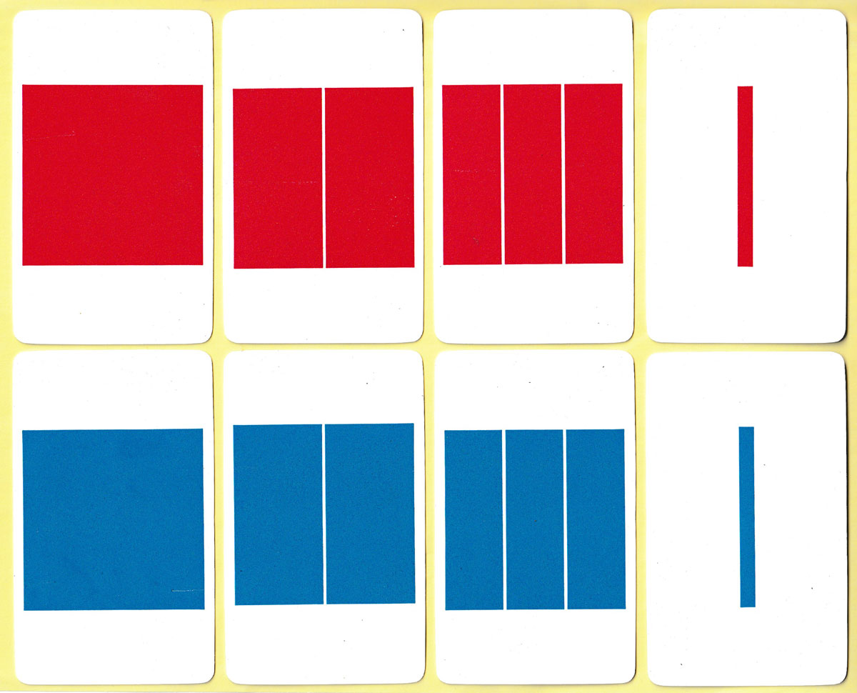 plastic cards with modern designs by Marcello Morandini, made by Plastic Cards, Milan, Italy, 197