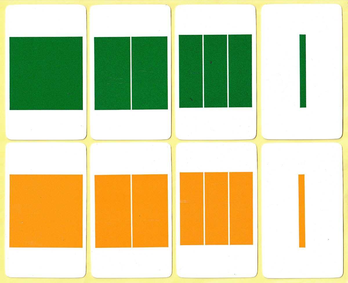 plastic cards with modern designs by Marcello Morandini, made by Plastic Cards, Milan, Italy, 197