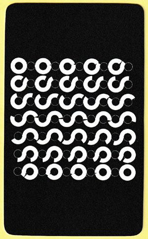 plastic cards with modern designs by Marcello Morandini, made by Plastic Cards, Milan, Italy, 197