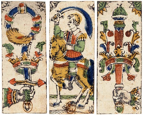 Tarocchino cards, early 17th Century, French National Library