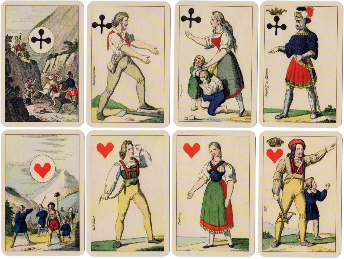 Facsimile of Swiss William Tell deck from c.1870 Facsimile of Swiss William Tell deck from c.1870