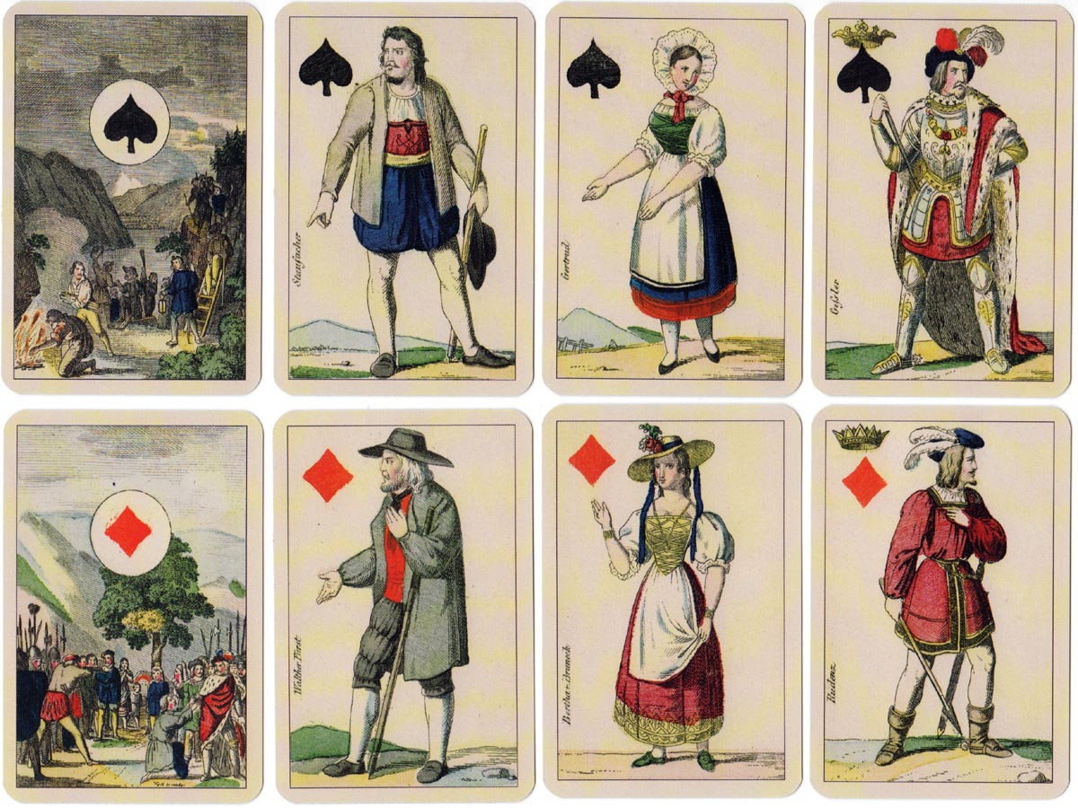 Facsimile of Swiss William Tell deck from c.1870 Facsimile of Swiss William Tell deck from c.1870