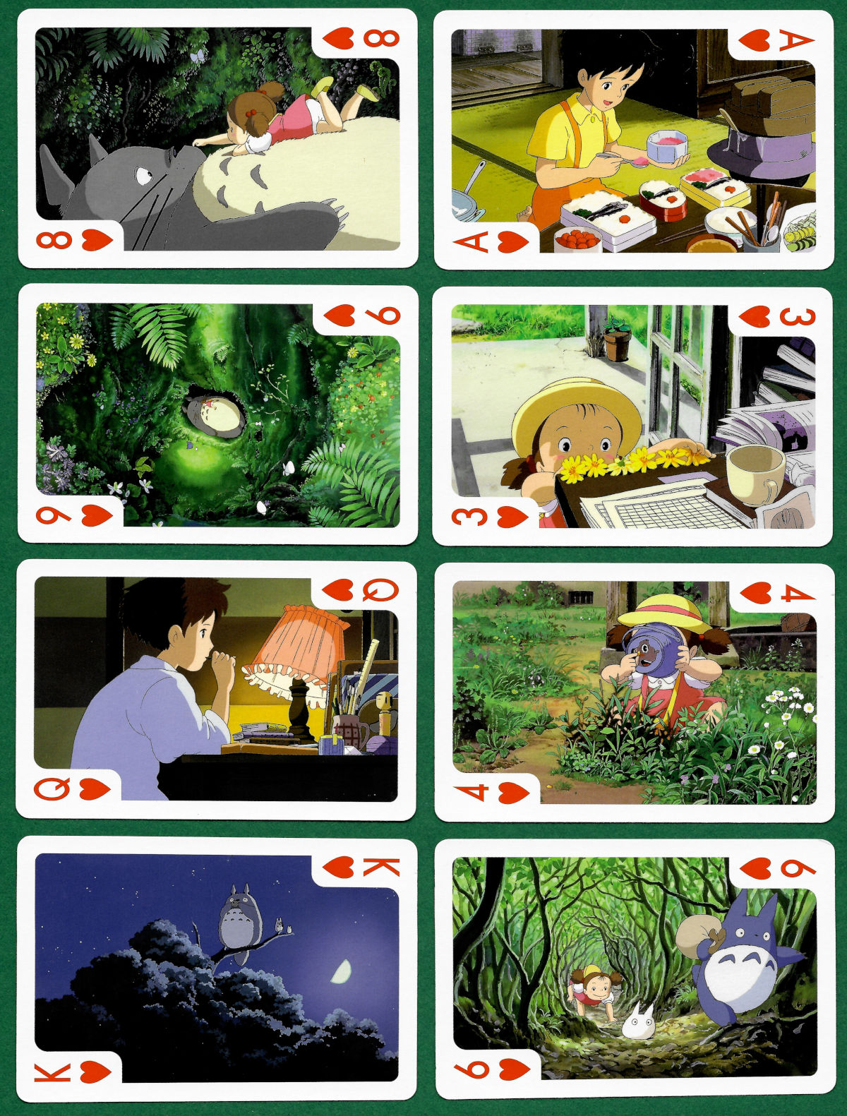 My Neighbor Totoro movie playing cards produced for Studio Ghibli by Ensky Co Ltd, 2010