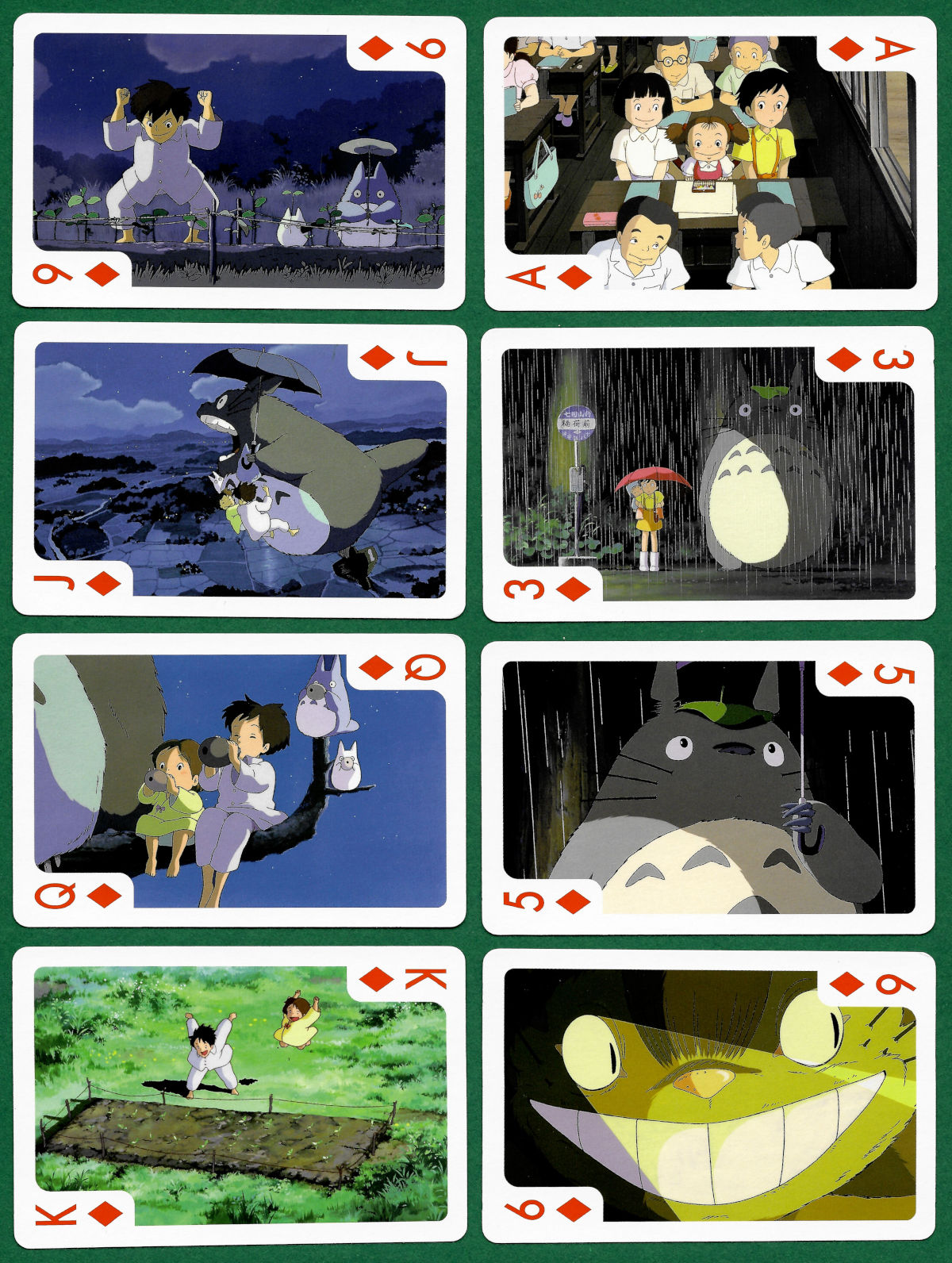My Neighbor Totoro movie playing cards produced for Studio Ghibli by Ensky Co Ltd, 2010