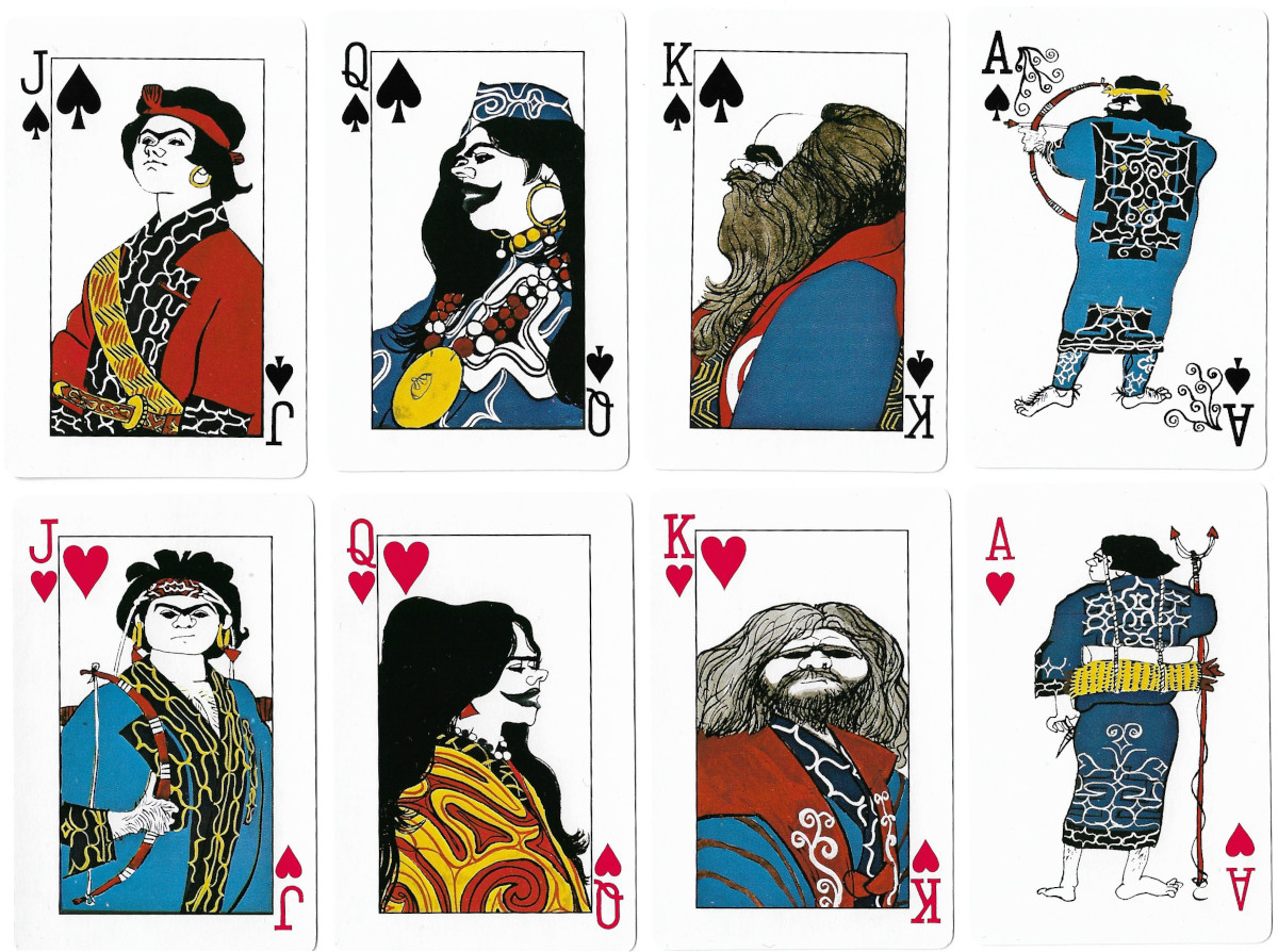 a second version of Ainu playing cards, published by Nintendo, Japan