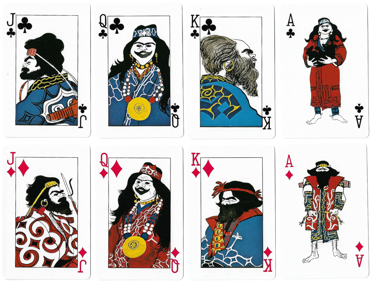 a second version of Ainu playing cards, published by Nintendo, Japan