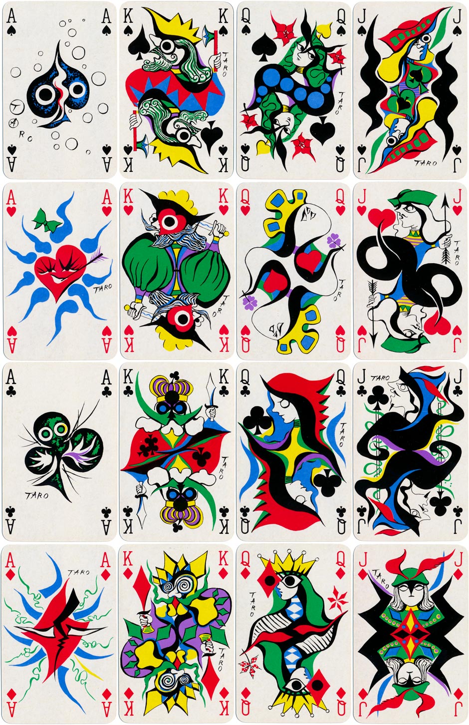 Taro Okamoto playing cards, 1977