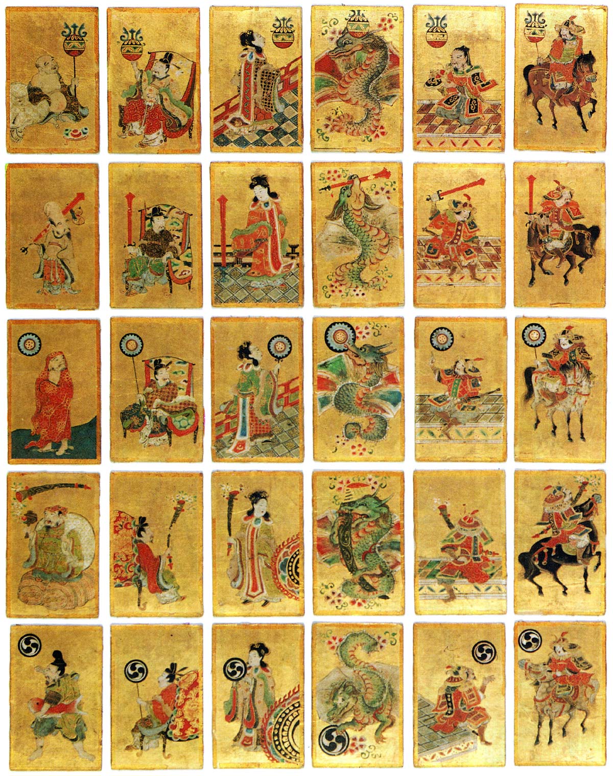 18th Century Hand-painted Unsun Karuta