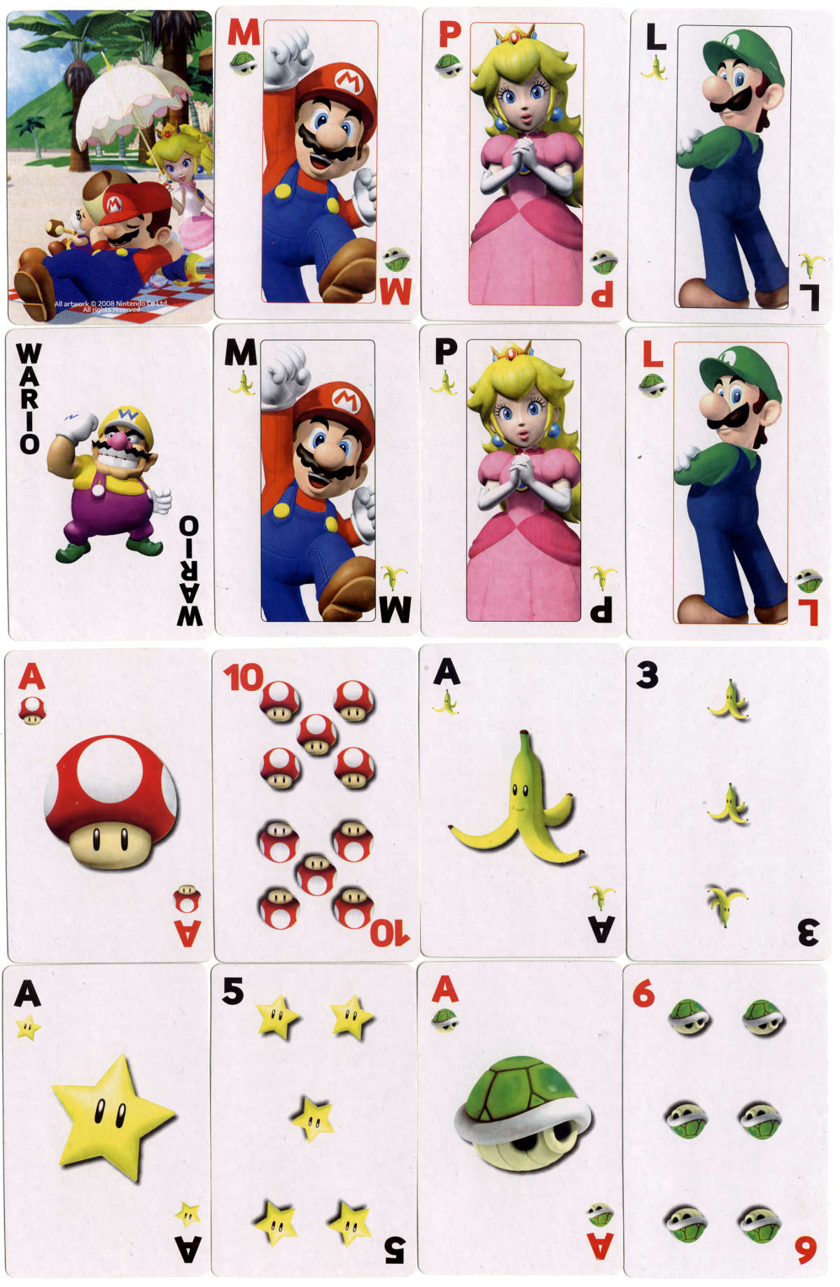 Nintendo's Mario-Wario Playing Cards. All artwork ©2008 Nintendo Co., Ltd