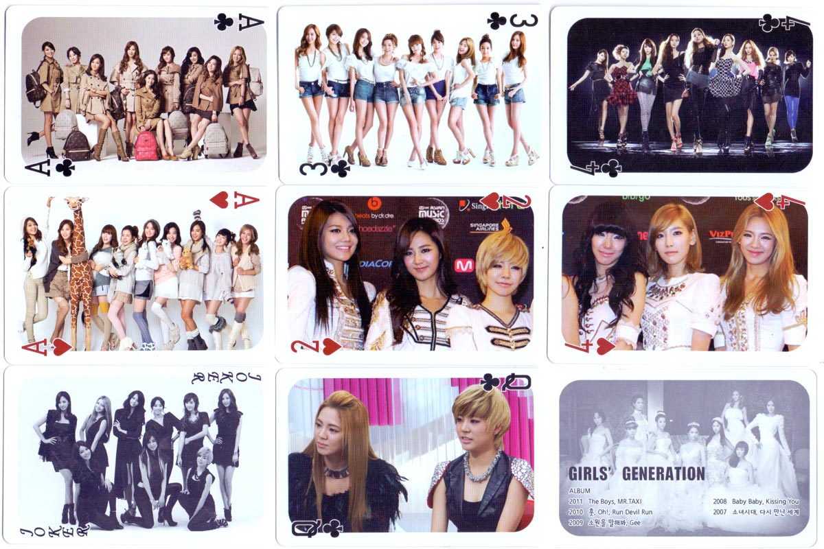 Girls’ Generation playing cards designed by Rina Communication, Korea, 2011