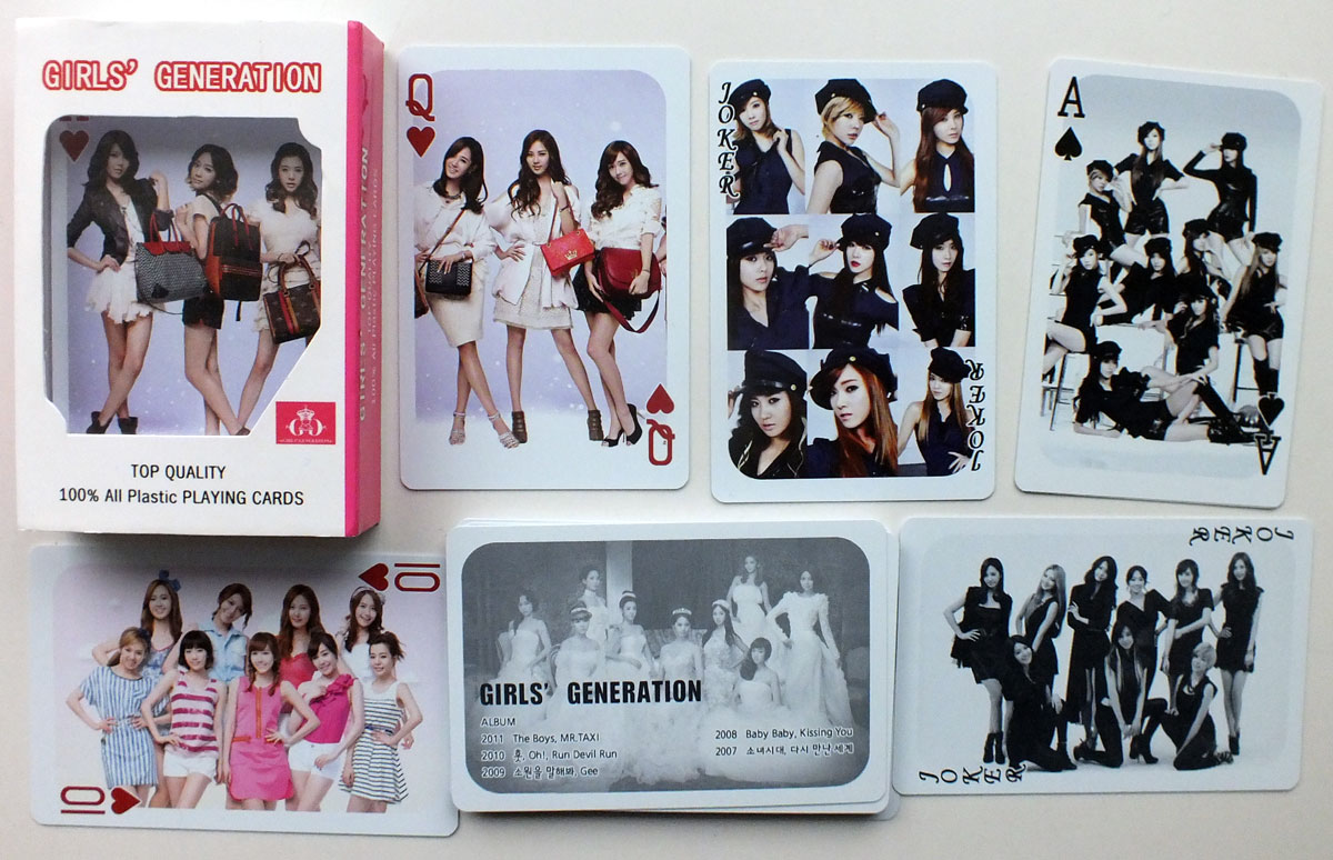 Girls’ Generation playing cards designed by Rina Communication, Korea, 2011
