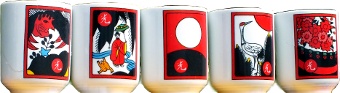 Hwatu cups, Yung-Boh Ceramic, made in Korea