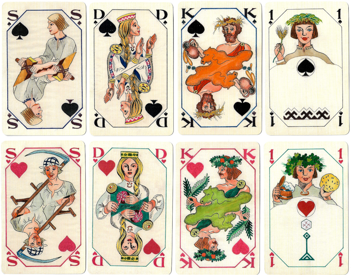 Latvian Mythological Cards (Latju Mītoloģiskās Kārtis) created by Vilnis Rasa for Jānis Mētra in either 1992 or 2013