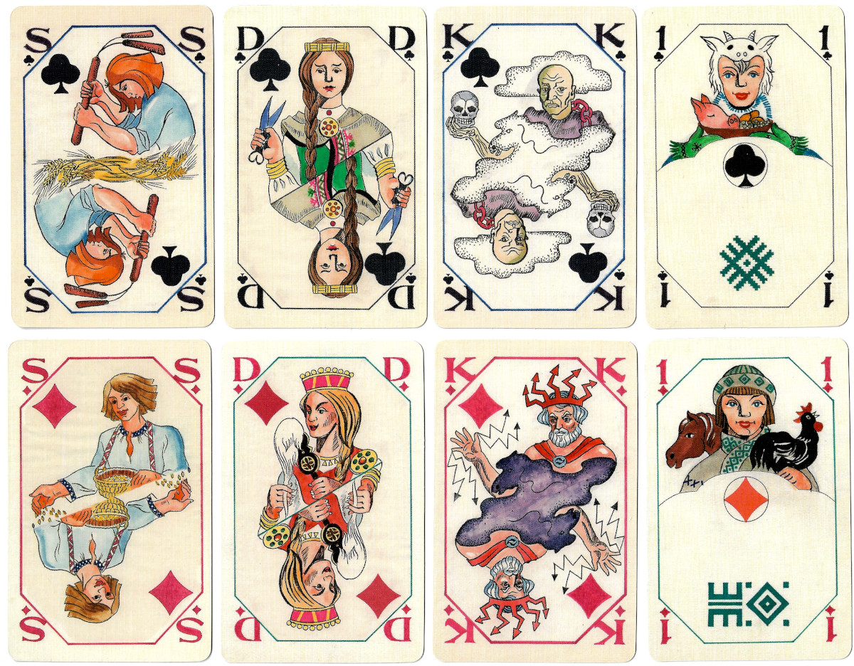 Latvian Mythological Cards (Latju Mītoloģiskās Kārtis) created by Vilnis Rasa for Jānis Mētra in either 1992 or 2013