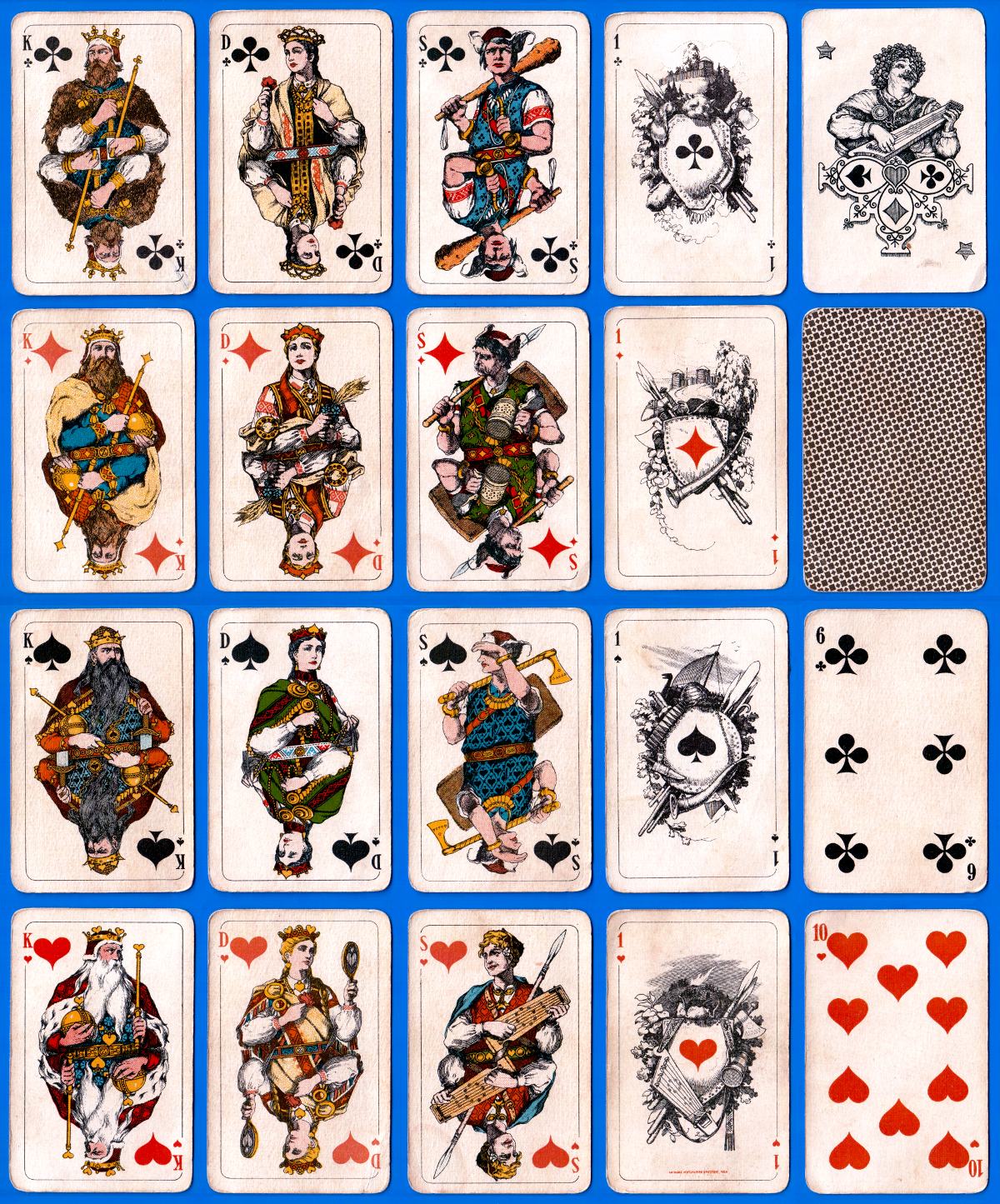 playing cards designed by Rihards Zarinš, 1921 designed by Rihards Zarinš, 1921
