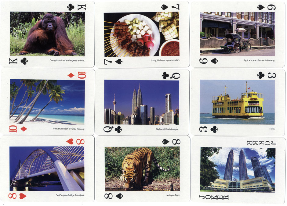 'Malaysia Scenery' souvenir playing cards 'Malaysia Scenery' souvenir playing cards