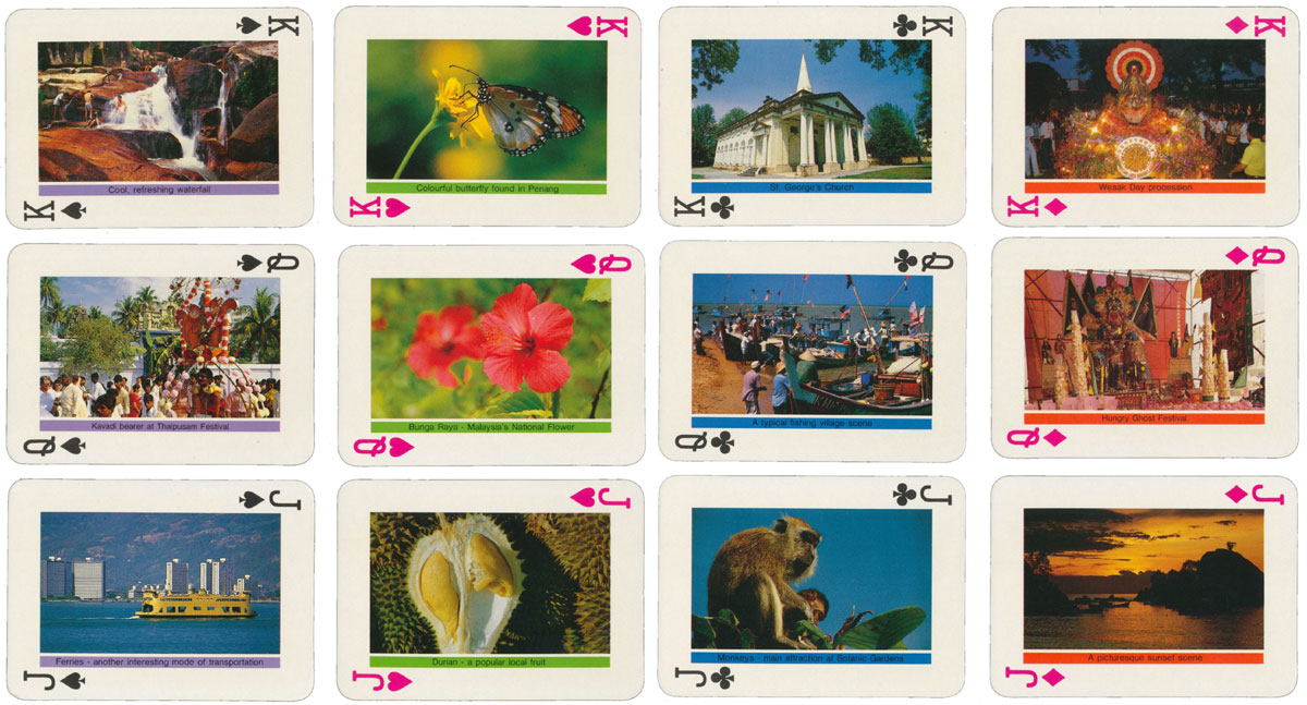 Souvenir of Penang with a different photograph on every card, manufactured by Yong Guan Heng & Co, Penang, Malaysia