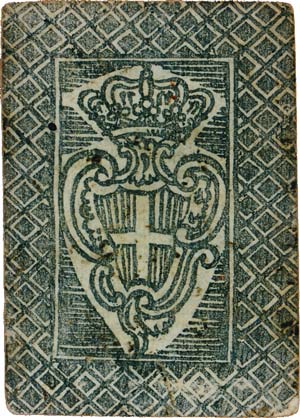 The verso of the cards shows the Order's escutcheon The verso of the cards shows the Order's escutcheon