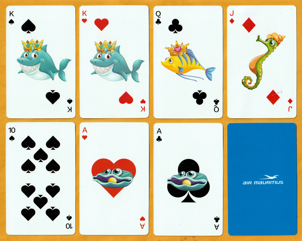 Air Mauritius promotional playing cards published by Air Mauritius. Date and printer unknown