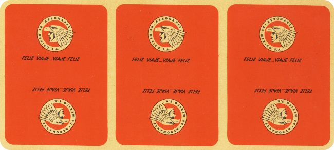 Back design from pack for Aeronaves de Mexico S.A., designed by Ramón Valdiosera Berman, mid-1960s