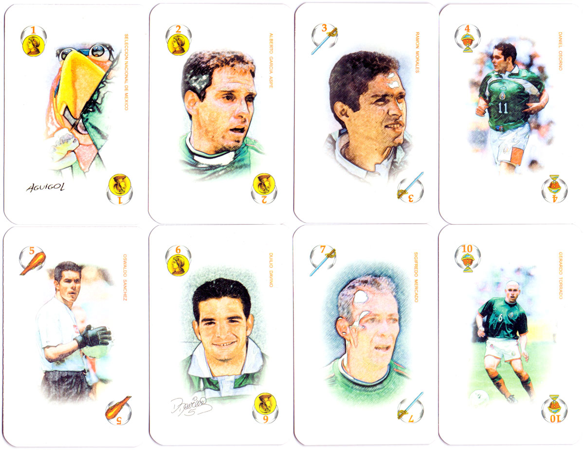 ‘Selección Nacional de Fútbol’ playing cards published in Mexico by Novelty Corp de México S.A. de C.V., 2002