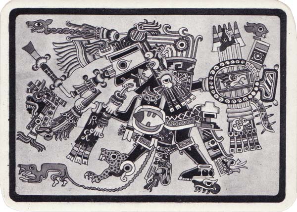 Baraja Tonalamatl Mexican Aztec playing cards based on the prehispanic Codex Borgia manuscript