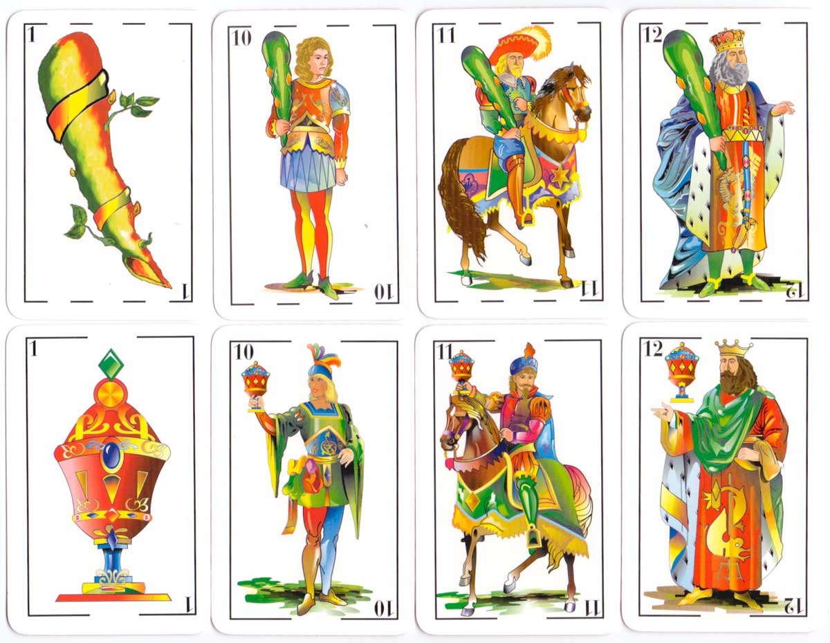 naipes “As Vencedores” Mexican style playing cards by anonymous manufacturer, c.2002
